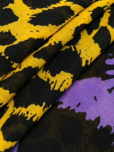 Shop Diane Von Furstenberg Leopard Print Scarf In Purple