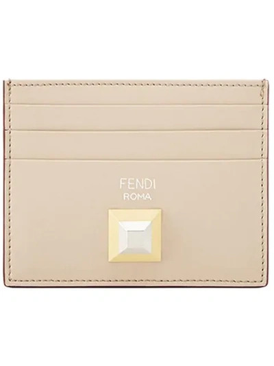 Shop Fendi Stud Logo Cardholder - Blue