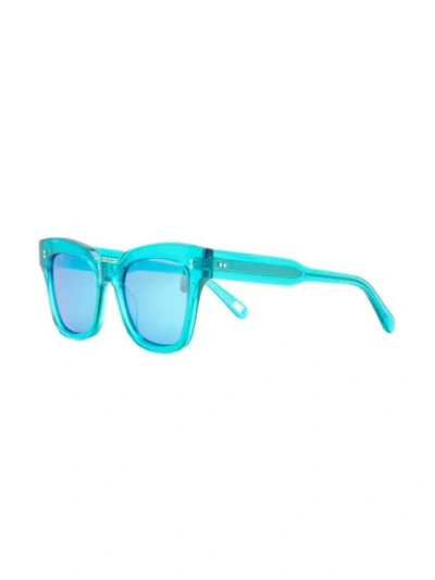 Shop Chimi Mirrored Square Sunglasses In Blue