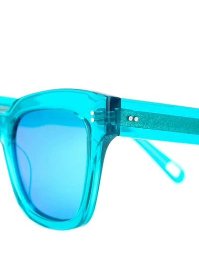 Shop Chimi Mirrored Square Sunglasses In Blue