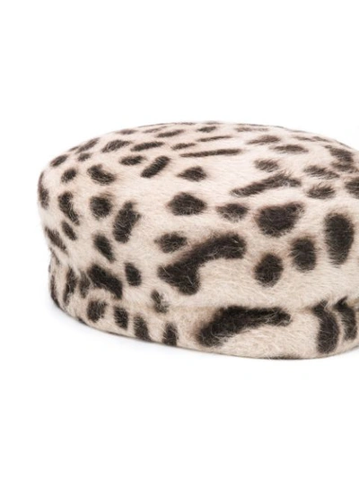 Shop Eugenia Kim Leopard Print Hat - Neutrals