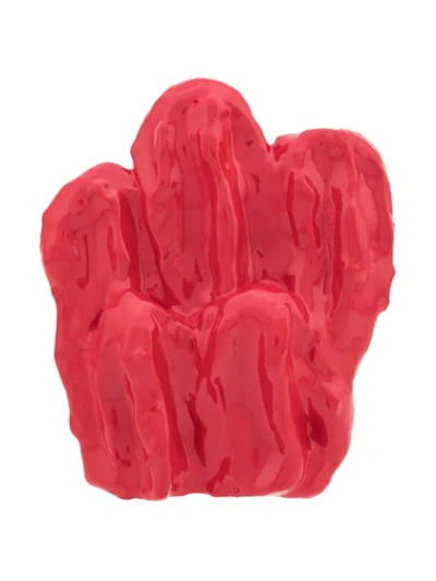 Shop Sofie D'hoore Anemone Brooch In Red