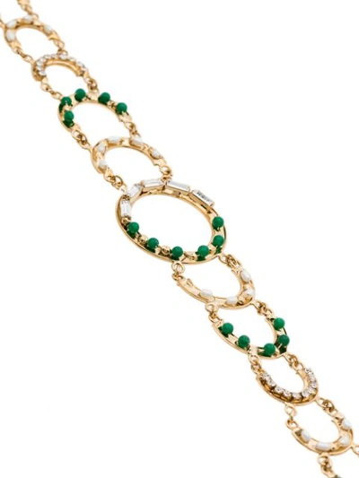 Shop Rosantica Metallic Circle Link Choker Necklace In Gold