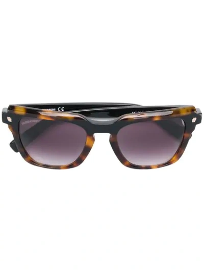 Shop Dsquared2 Square Frame Sunglasses In 棕色