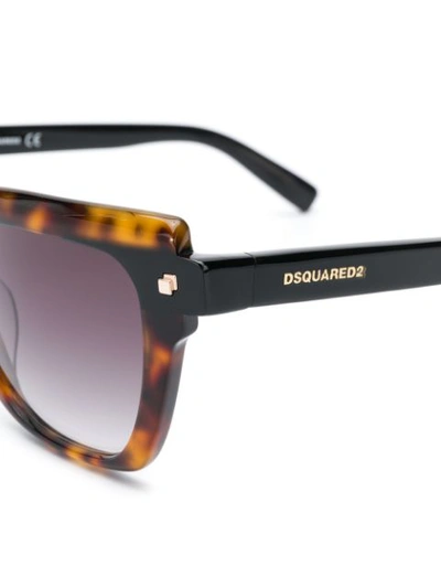 Shop Dsquared2 Square Frame Sunglasses In 棕色
