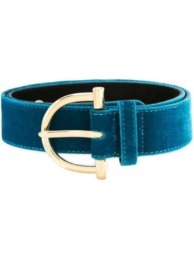 Shop B-low The Belt Wide Shaped Belt - Blue