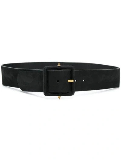 Shop Gucci Spiked Belt In Black