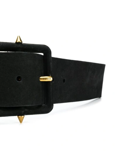 Shop Gucci Spiked Belt In Black