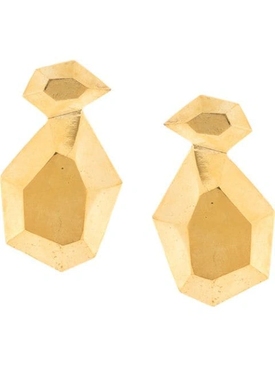 Shop Natia X Lako Stone Earrings In Gold