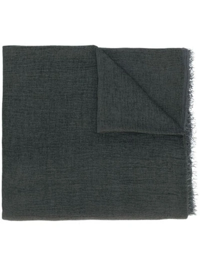 Shop Faliero Sarti Fine Knit Scarf In Grey
