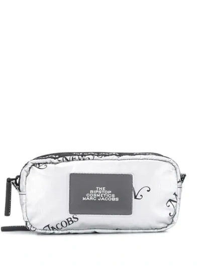 Shop Marc Jacobs The Ripstop Cosmetics Case In Silver