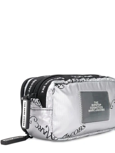 Shop Marc Jacobs The Ripstop Cosmetics Case In Silver