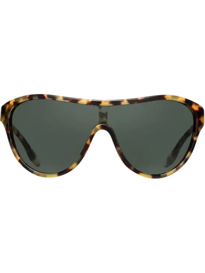 Shop Prada Tortoiseshell Sunglasses In Brown