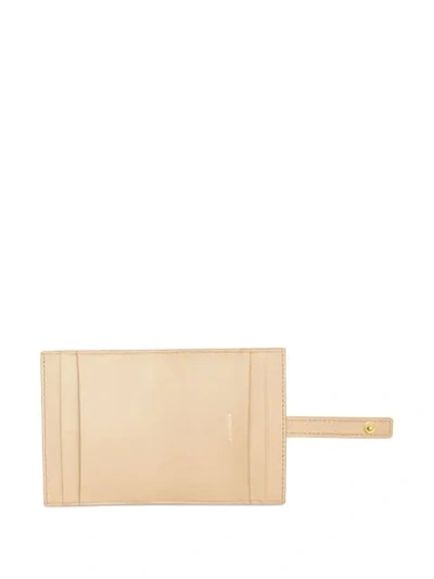 Shop Burberry Vintage Check E-canvas Folding Card Case In Neutrals