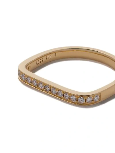 Shop As29 18kt Yellow Gold Mini Charm Diamond Ring