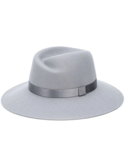 Shop Rag & Bone Strap Fedora Hat In Grey