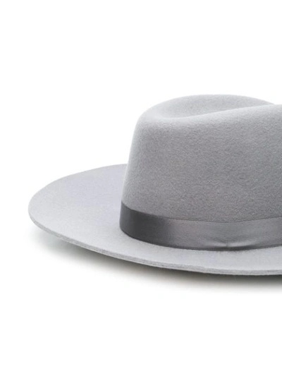 Shop Rag & Bone Strap Fedora Hat In Grey