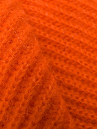 Shop Rochas Ribbed Knit Scarf - Orange