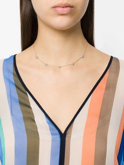 turquoise mini floris necklace