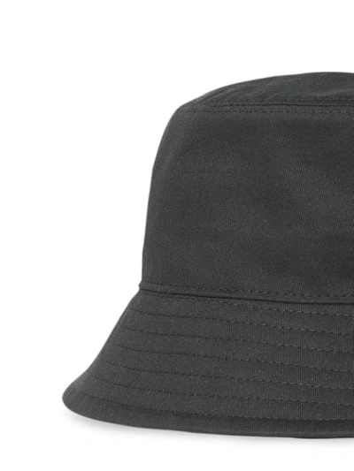 Shop Burberry Logo Detail Bucket Hat In Black