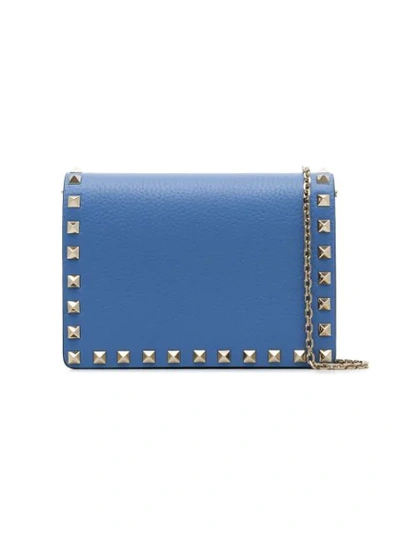Shop Valentino Blue Garavani Angel Leather Wallet