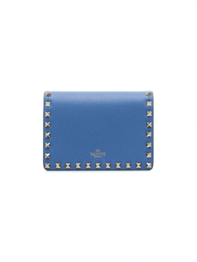 Shop Valentino Blue Garavani Angel Leather Wallet