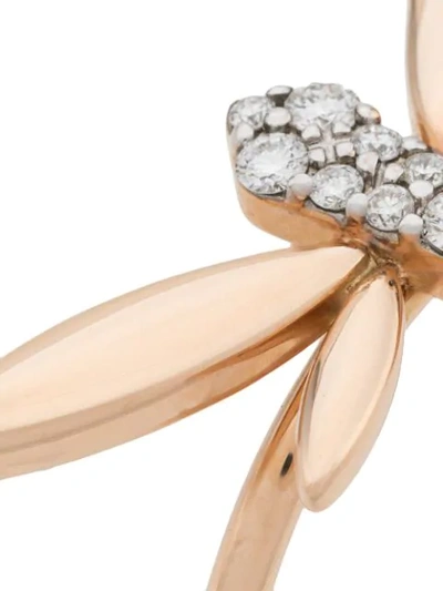 Shop Anapsara 18kt Rose Gold Dragonfly Diamond Ring