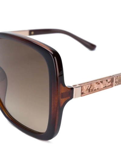 Shop Jimmy Choo Eyewear Chari Sunglasses - Brown