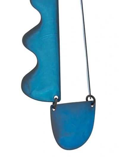 Shop Annie Costello Brown Matisse Earrings In Blue