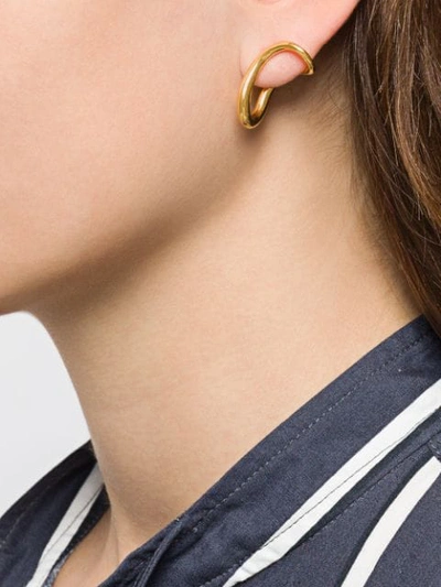 Shop Charlotte Chesnais Slide Small Earrings In Metallic