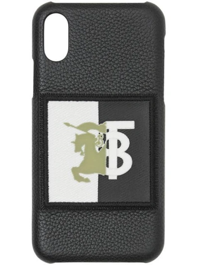 Shop Burberry Logo-patch Iphone X/xs Case In Black