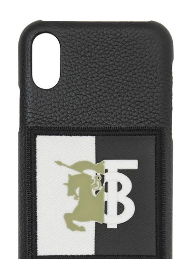 Shop Burberry Logo-patch Iphone X/xs Case In Black