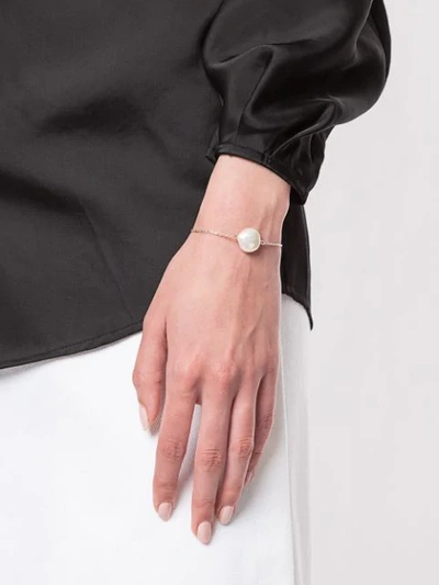 Shop Natasha Schweitzer Baroque Pearl Bracelet In Silver