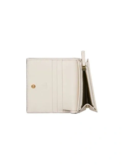 Shop Gucci Queen Margaret Leather Card Case In White