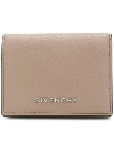 Shop Givenchy Pandora Tri-fold Wallet - Neutrals
