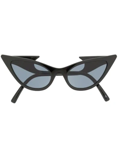 Shop Le Specs Cat Eye Sunglasses In Schwarz