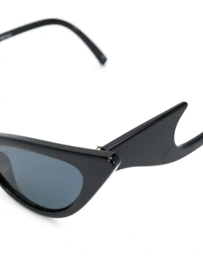 Shop Le Specs Cat Eye Sunglasses In Schwarz