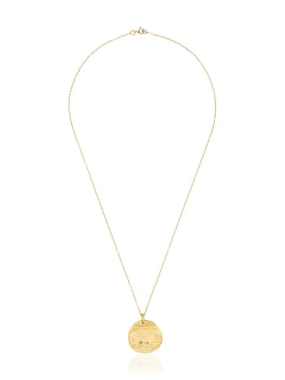 Shop Orit Elhanati Diamond Disc Necklace In Gold