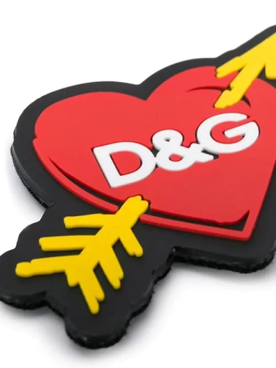 Shop Dolce & Gabbana Heart Logo Sorrento Dgpatch In Red