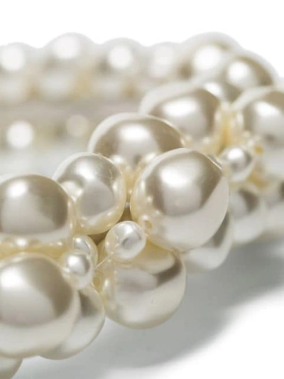 Shop Simone Rocha Pearl-embellished Headband In White