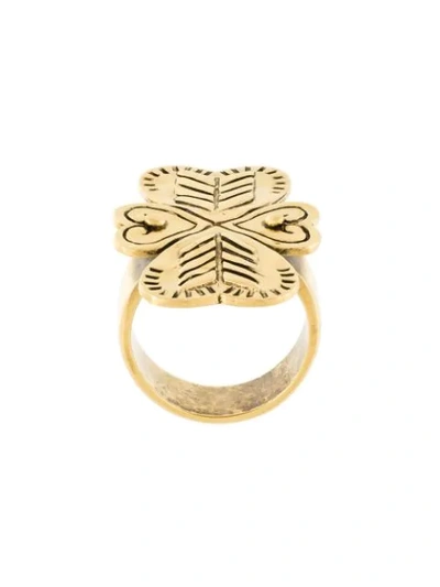 Shop Chloé 'maddie' Ring In Metallic