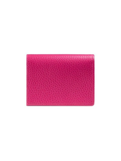 Shop Gucci Leather Card Case In Pink