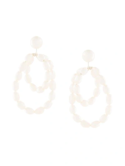 Shop Natasha Schweitzer Coco Earrings In White