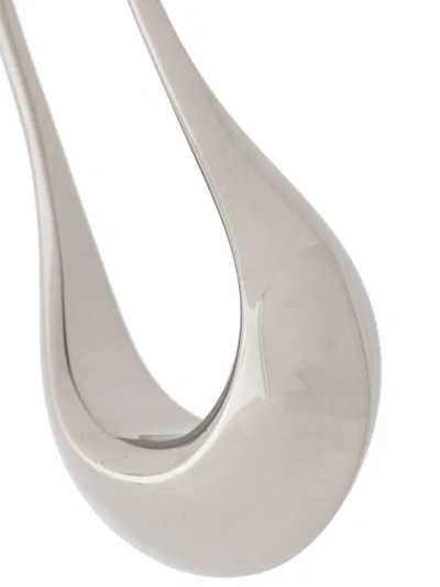 Shop Lemaire Long Drop Earrings In Silver