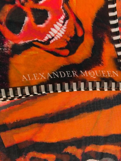 Shop Alexander Mcqueen Skull Print Scarf - Yellow