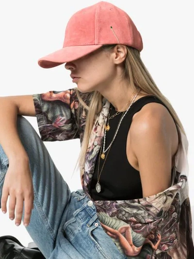 Shop Nick Fouquet Brushed Suede Baseball Cap In Pink