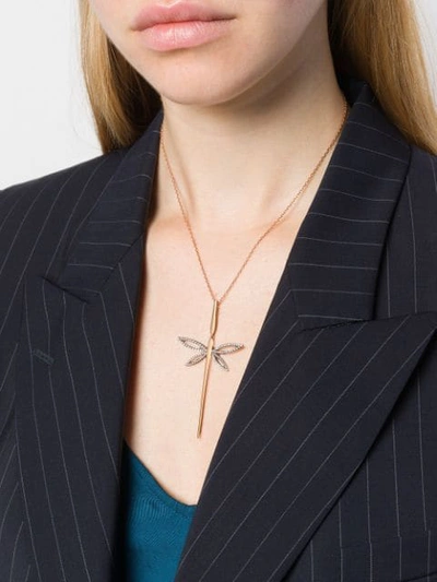 ANAPSARA 18KT YELLOW GOLD DRAGONFLY DIAMOND NECKLACE