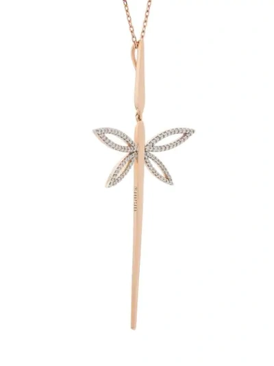 Shop Anapsara 18kt Yellow Gold Dragonfly Diamond Necklace