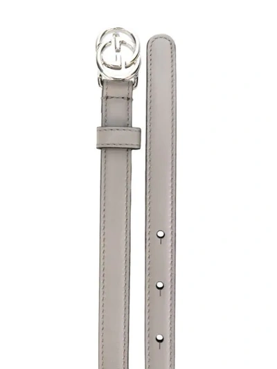 Shop Gucci Gg Buckle Belt In Neutrals