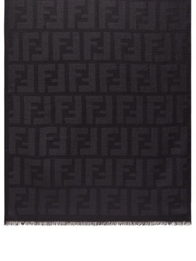 Shop Fendi Stola Mit Logo - Schwarz In Black
